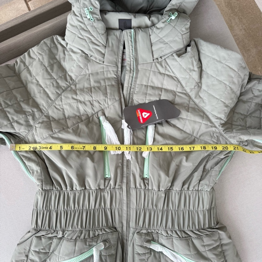 NWT Free People FP Movement All Prepped Ski Quilted Jacket Green Gray XL - Picture 8 of 14